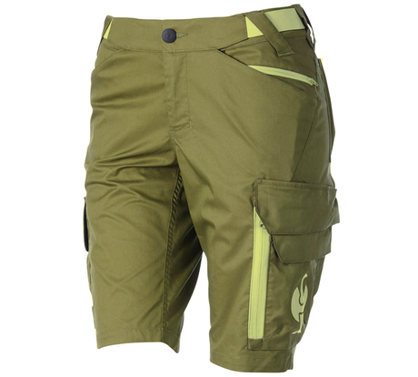 Primary image Shorts e.s.trail, ladies' junipergreen/limegreen