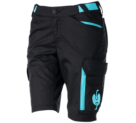 Primary image Shorts e.s.trail, ladies' black/lapisturquoise