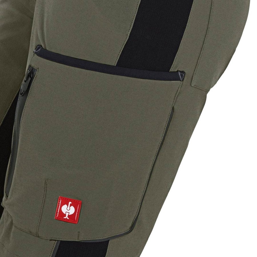 Detailed image Shorts e.s.vision stretch, ladies' moss/black