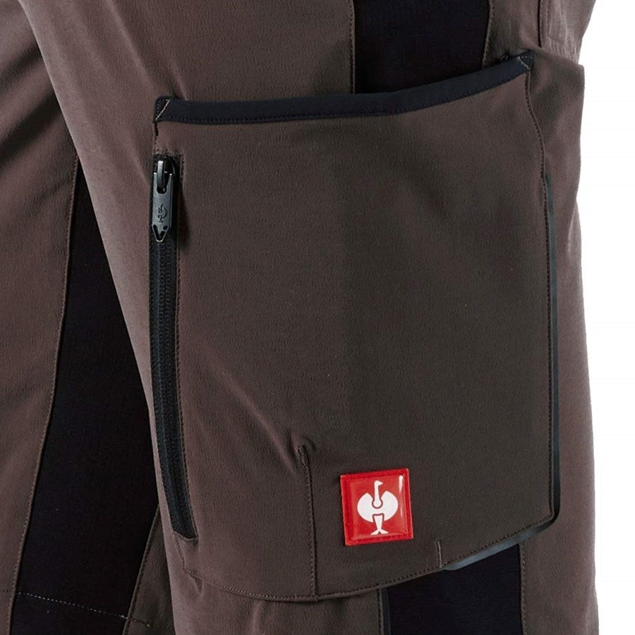 Detailed image Shorts e.s.vision stretch, men's chestnut/black