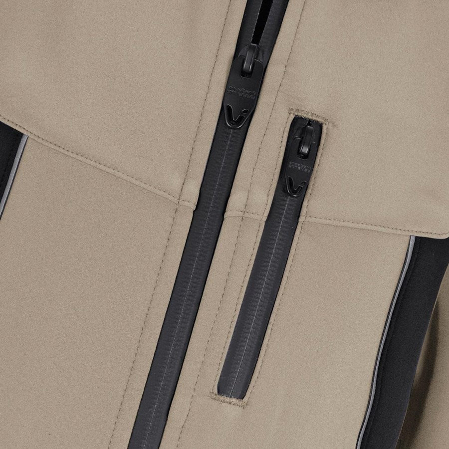 Detailed image Softshell jacket e.s.vision, children’s clay/black