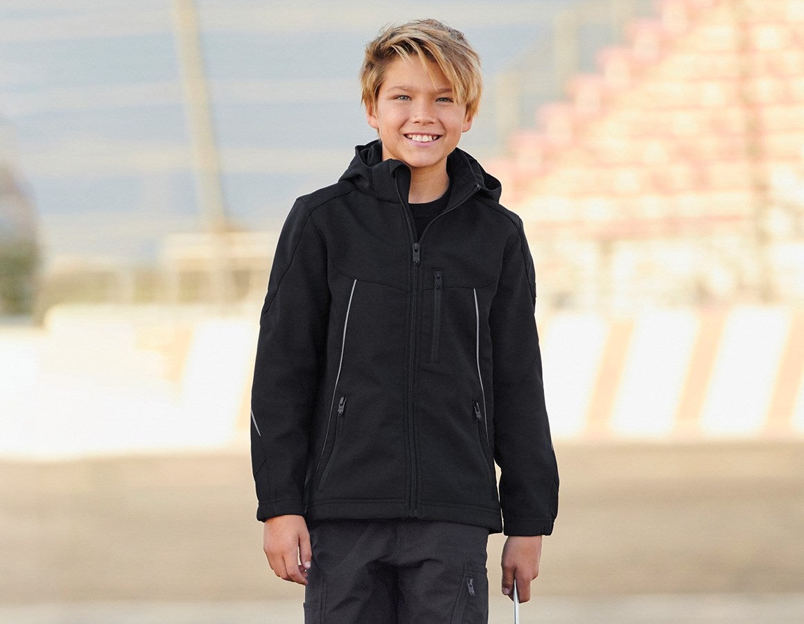 Main action image Softshell jacket e.s.vision, children’s black