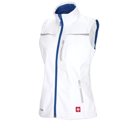 Primary image Softshell bodywarmer e.s.motion 2020, ladies' white/gentianblue