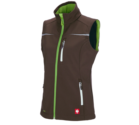 Primary image Softshell bodywarmer e.s.motion 2020, ladies' chestnut/seagreen