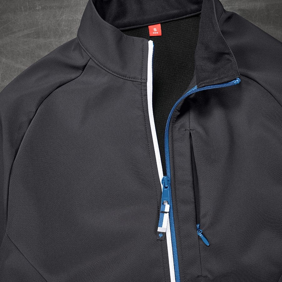 Detailed image Softshell jacket e.s.ambition graphite/gentianblue