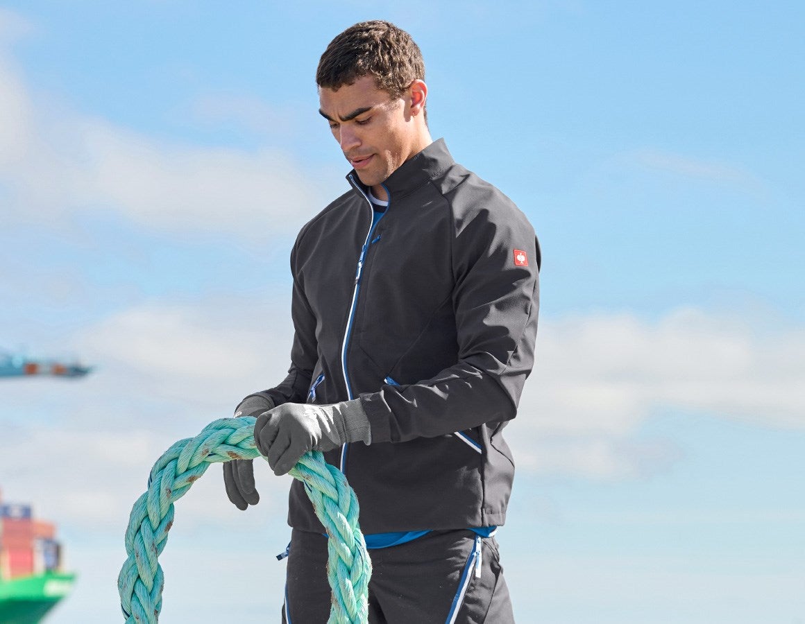 Main action image Softshell jacket e.s.ambition graphite/gentianblue