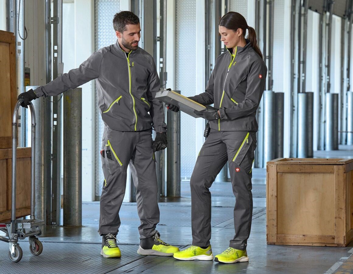 Additional image 2 Softshell jacket e.s.ambition, ladies' anthracite/high-vis yellow