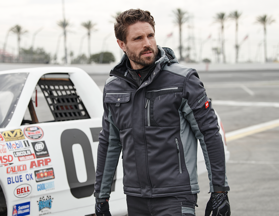 Main action image Softshell jacket e.s.motion graphite/cement