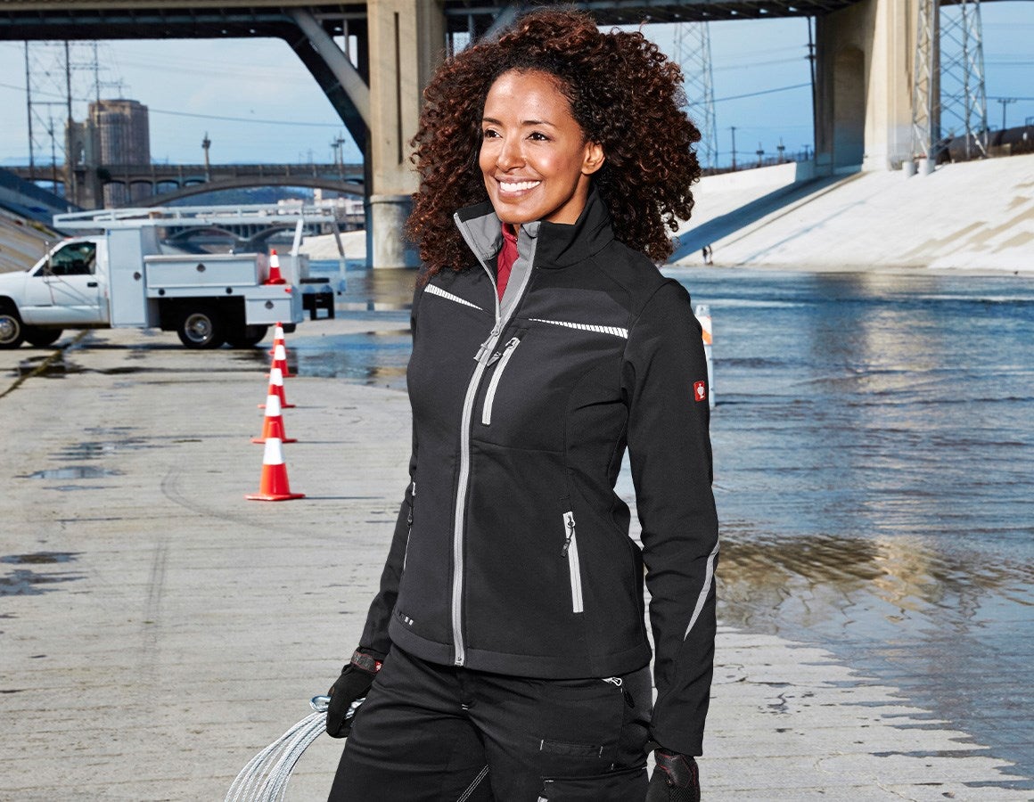 Additional image 2 Softshell jacket e.s.motion 2020, ladies' black/platinum