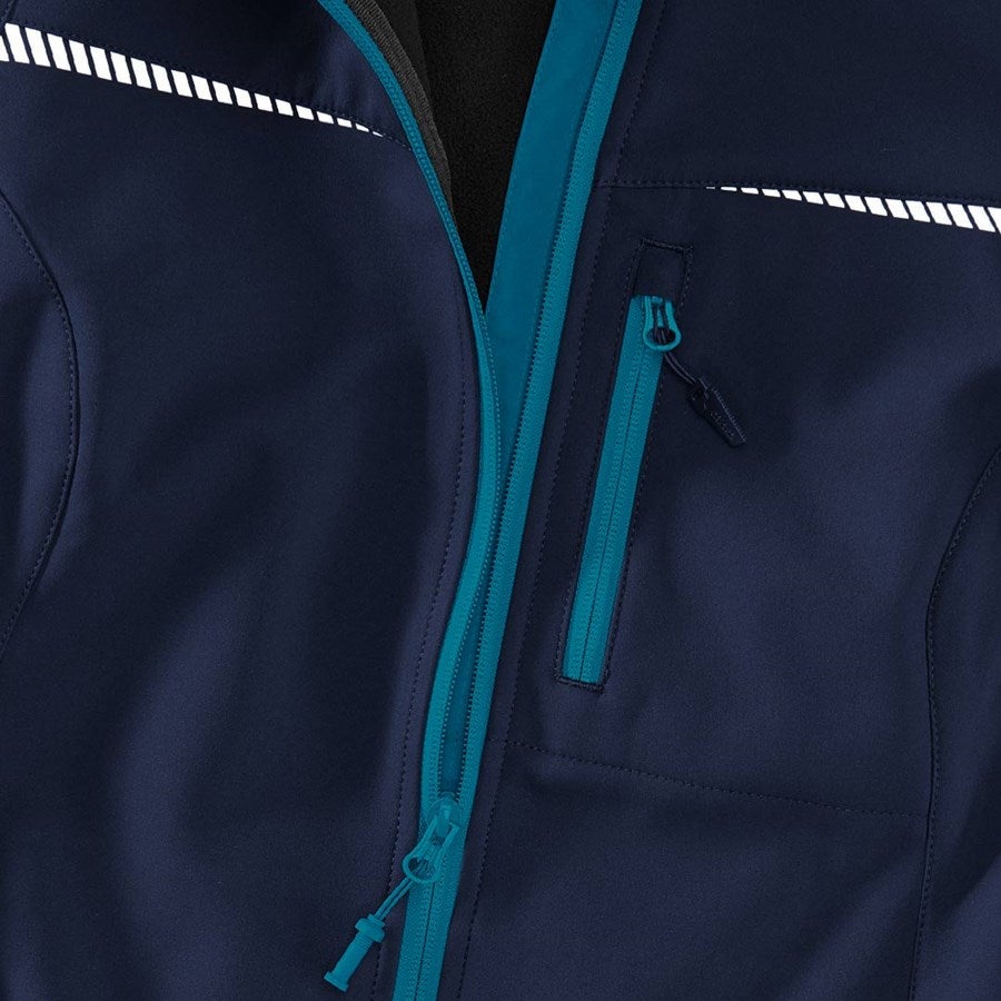 Detailed image Softshell jacket e.s.motion 2020, ladies' navy/atoll