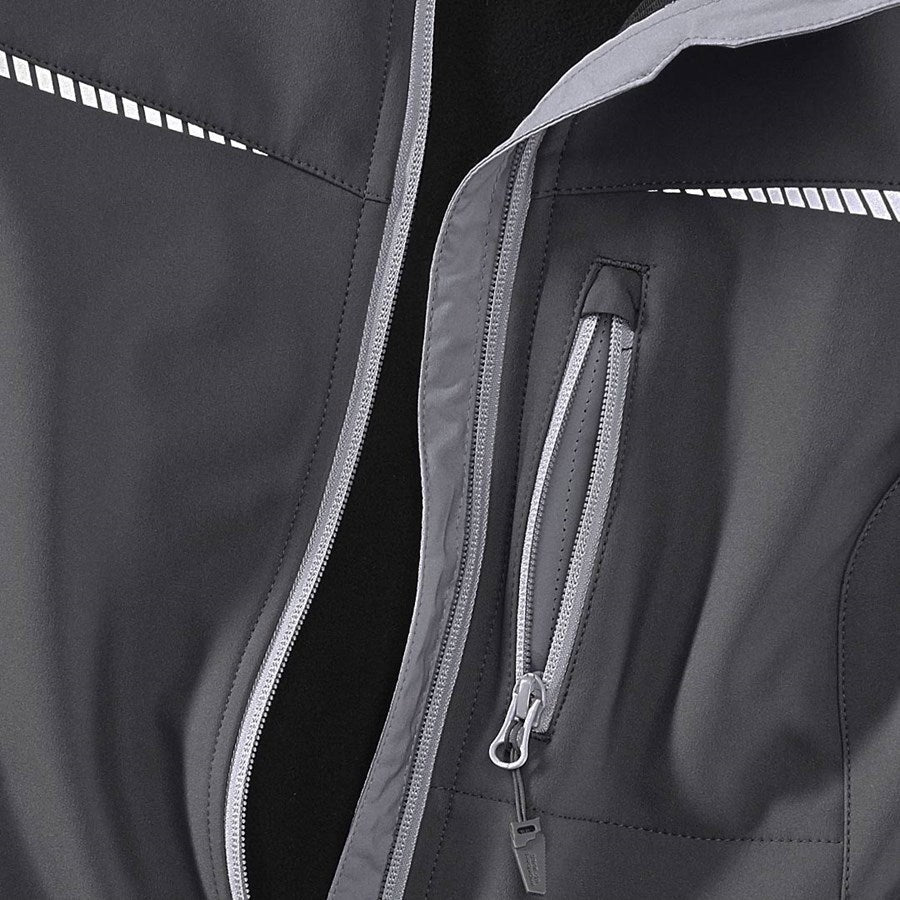 Detailed image Softshell jacket e.s.motion 2020, ladies' anthracite/platinum