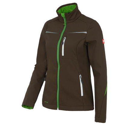 Primary image Softshell jacket e.s.motion 2020, ladies' chestnut/seagreen