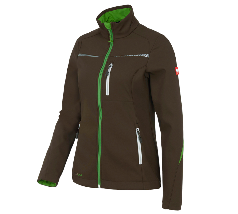 Primary image Softshell jacket e.s.motion 2020, ladies' chestnut/seagreen