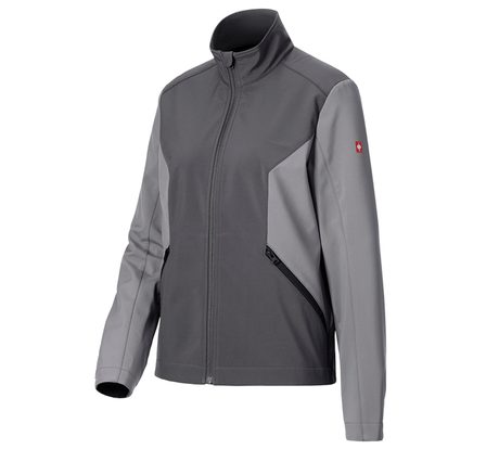 Primary image Softshell jacket e.s.trail pure, ladies' carbongrey/basaltgrey