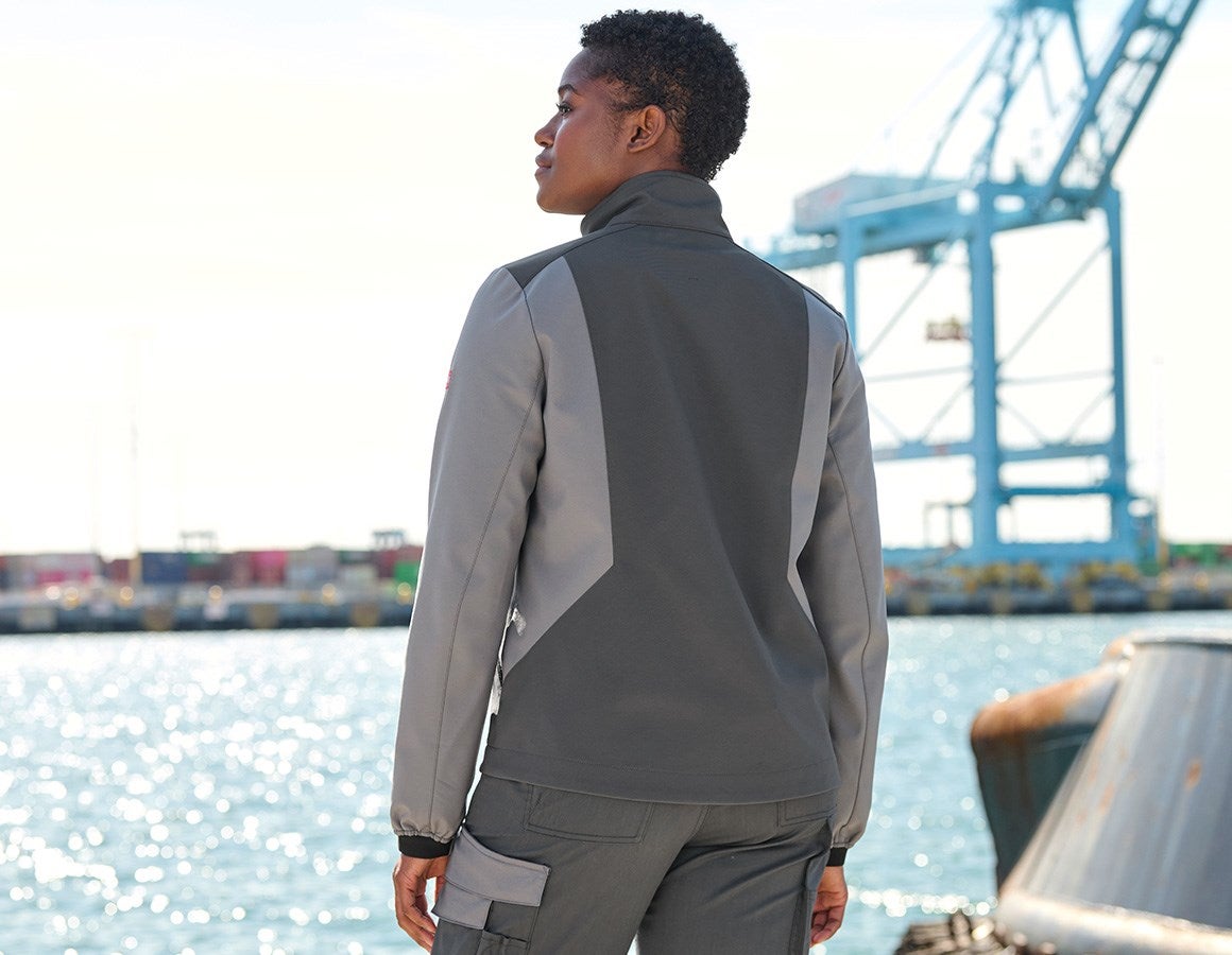 Additional image 6 Softshell jacket e.s.trail pure, ladies' carbongrey/basaltgrey