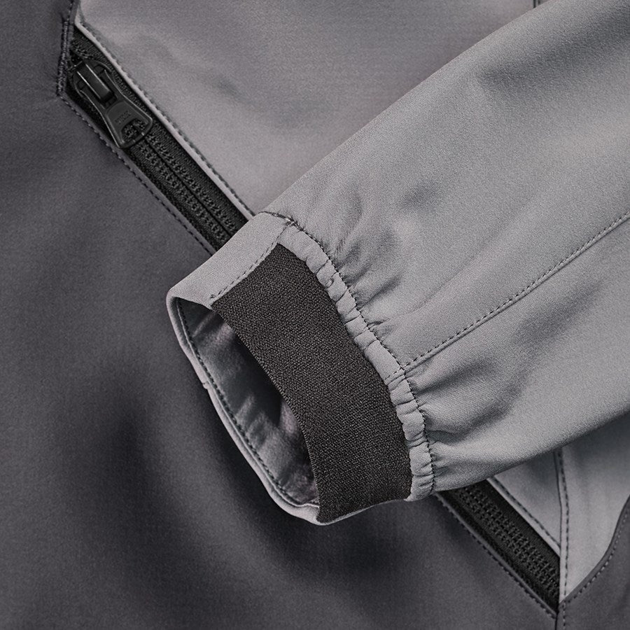 Detailed image Softshell jacket e.s.trail pure, ladies' carbongrey/basaltgrey