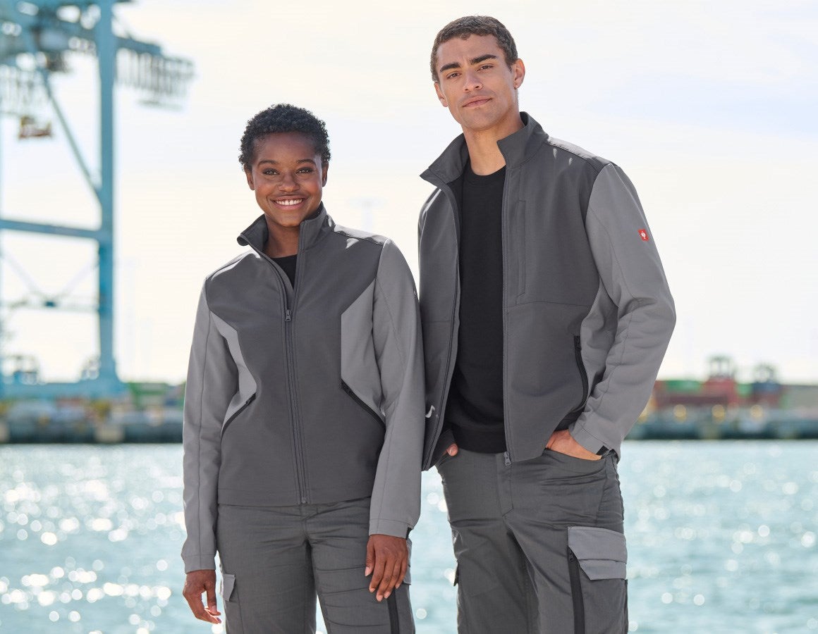 Additional image 7 Softshell jacket e.s.trail pure, ladies' carbongrey/basaltgrey