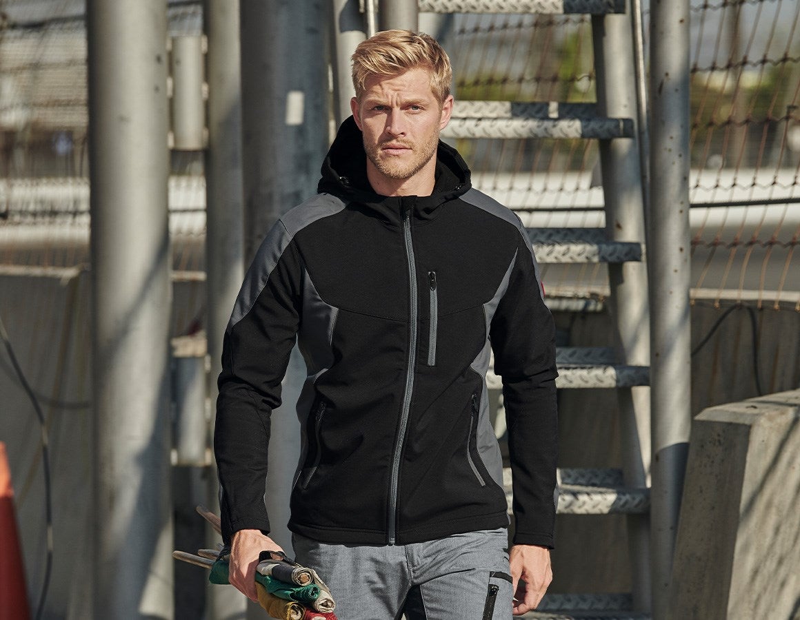 Main action image Softshell jacket e.s.vision black/cement