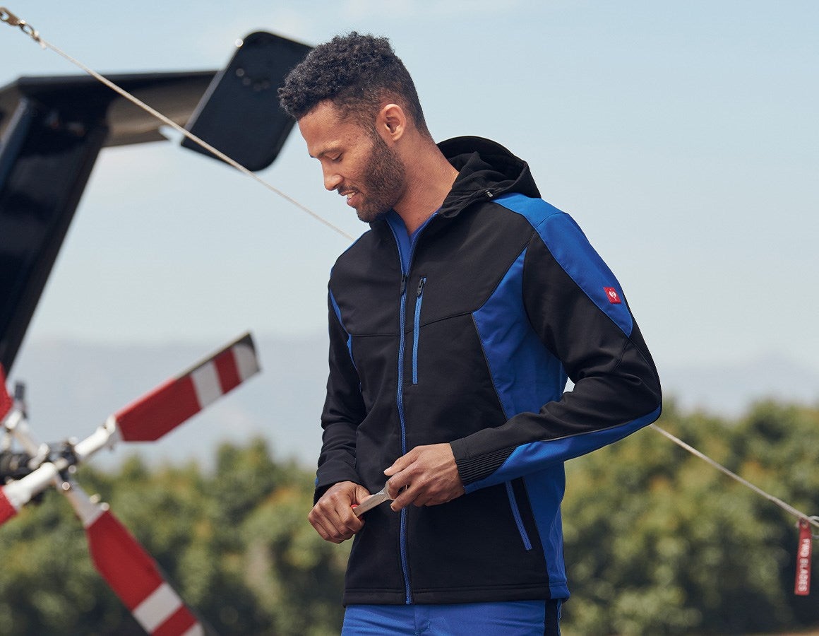 Main action image Softshell jacket e.s.vision black/royalblue