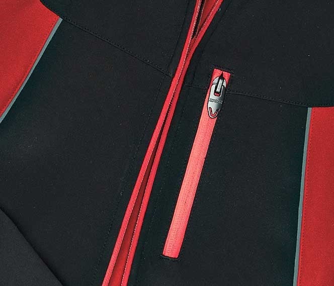 Detailed image Softshell jacket e.s.vision, ladies' black/red