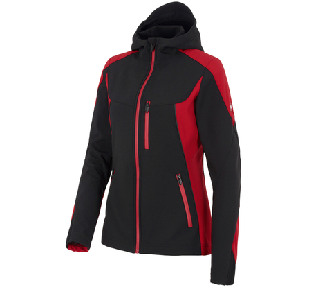 Primary image Softshell jacket e.s.vision, ladies' black/red