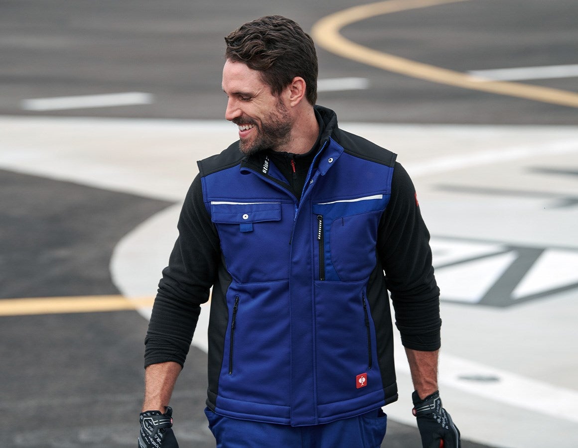 Main action image Softshell bodywarmer e.s.motion royalblue/black