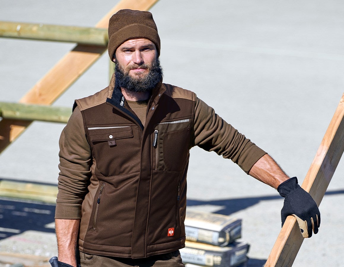 Main action image Softshell bodywarmer e.s.motion chestnut/hazelnut