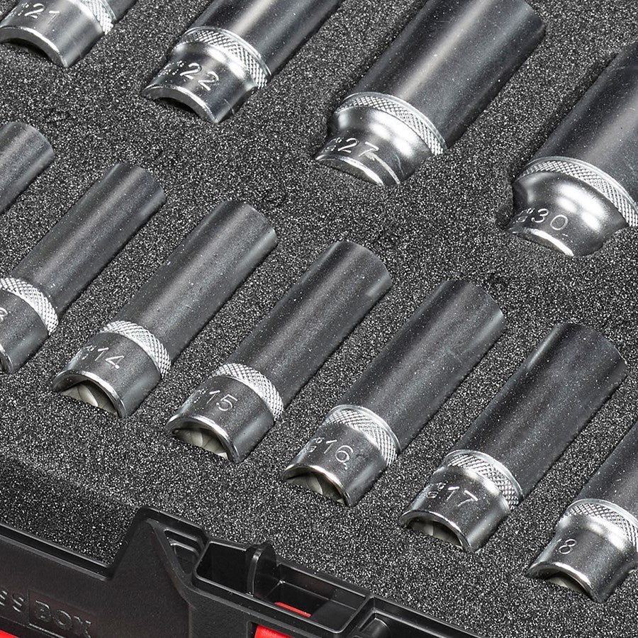 Detailed image Socket wrench set 1/2" long in STRAUSSbox 118 midi undefined