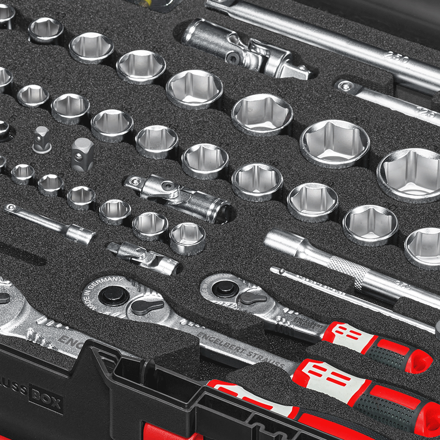 Detailed image Socket wrench set pro 1/4+3/8+1/2 in STRAUSSbox undefined