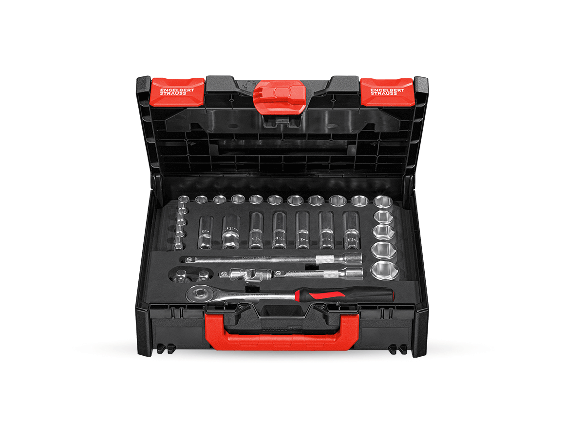 Primary image Socket wrench set lockfix 1/2 in STRAUSSbox midi Midi