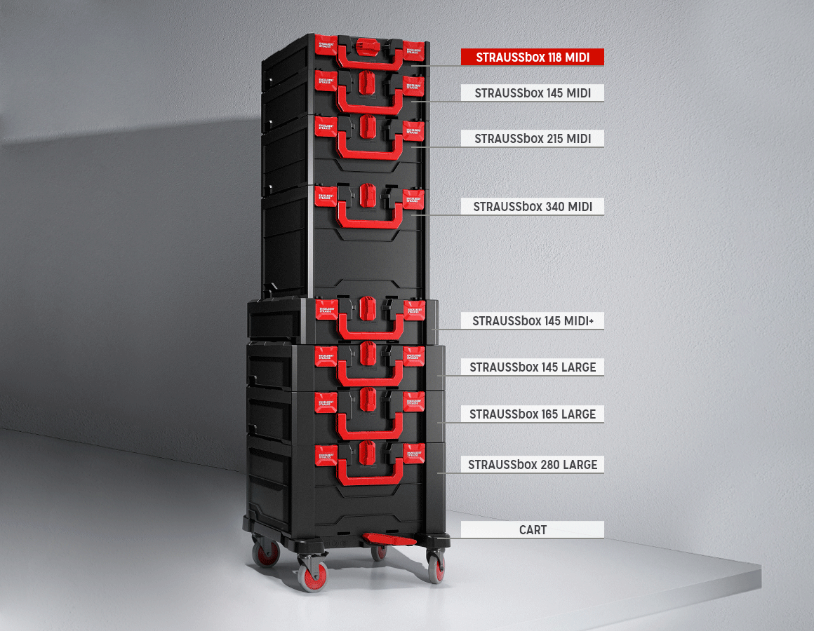 Additional image 4 Socket wrench set lockfix 1/4+1/2 in STRAUSSbox Midi