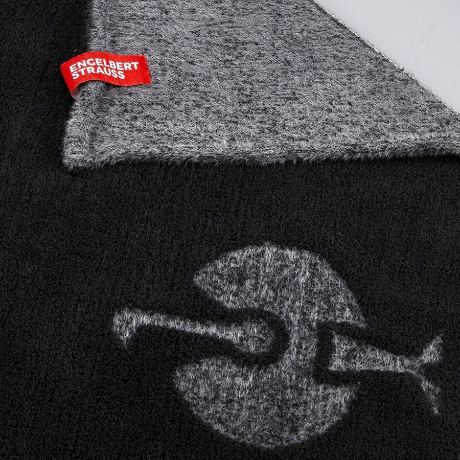 Detailed image Strauss blanket black/nordicgrey