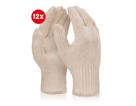 Primary image Knitted gloves, pack of 12 white