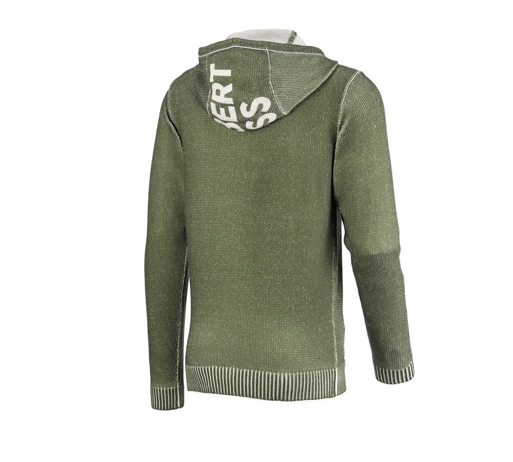 Secondary image Knitted hoody e.s.iconic mountaingreen