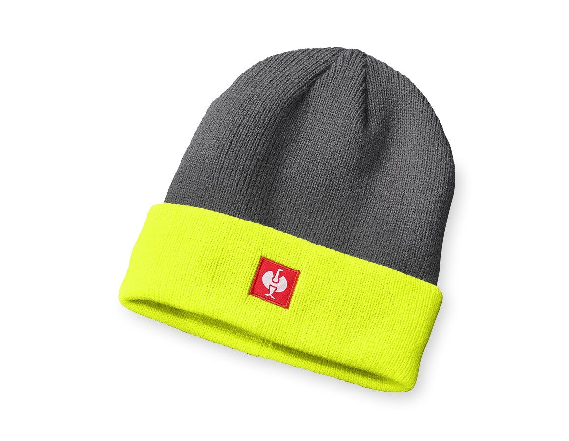 Primary image Knitted cap e.s.motion 24/7 anthracite/high-vis yellow