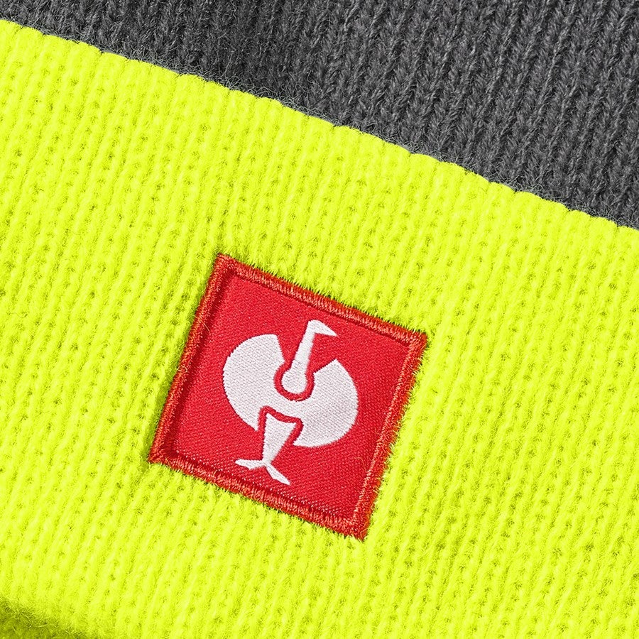 Detailed image Knitted hat e.s.motion 24/7 anthracite/high-vis yellow