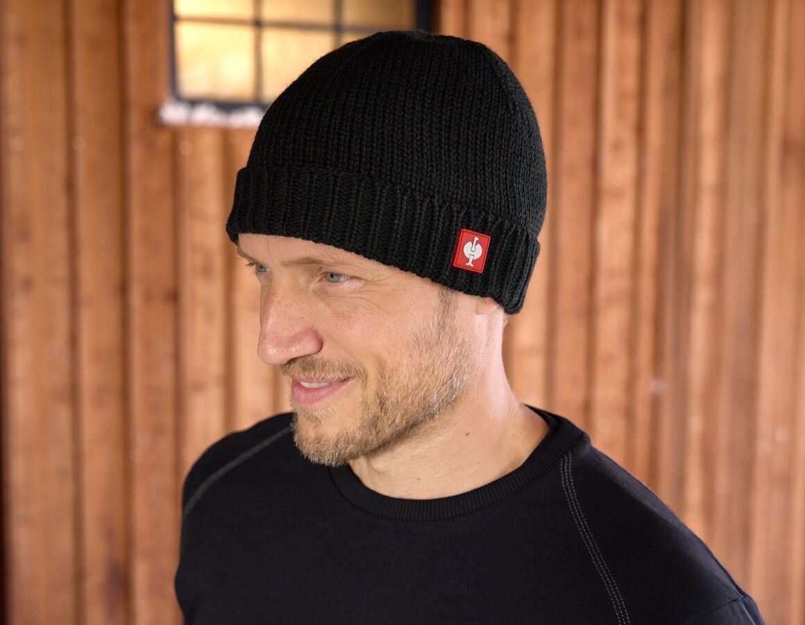 Main action image Knitted hat e.s.roughtough black