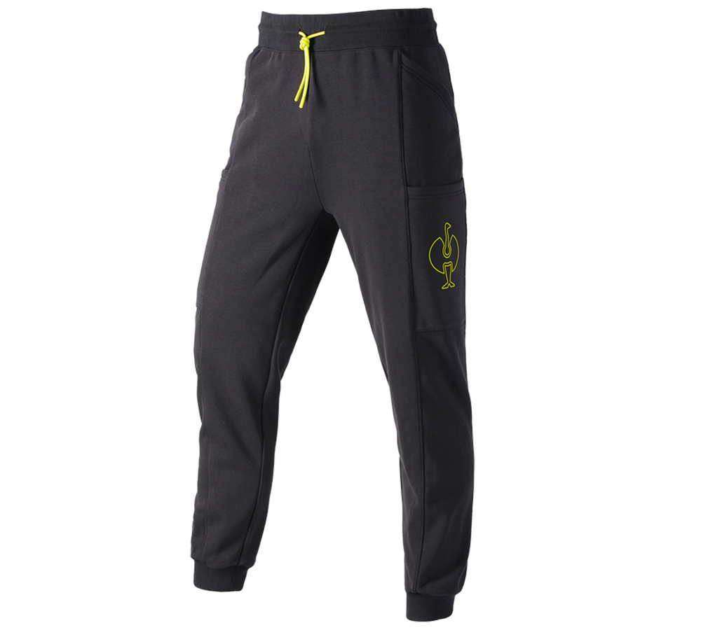 Primary image Sweat pants e.s.trail black/acid yellow