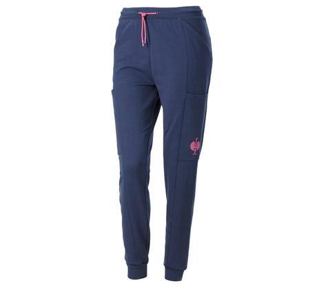 Primary image Sweatpants light e.s.trail, ladies' deepblue/tarapink