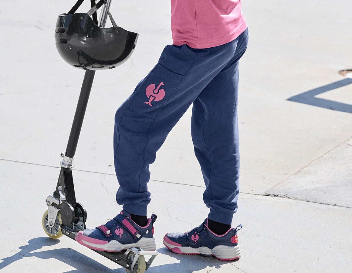Additional image 1 Sweat pants light e.s.trail, children's deepblue/tarapink