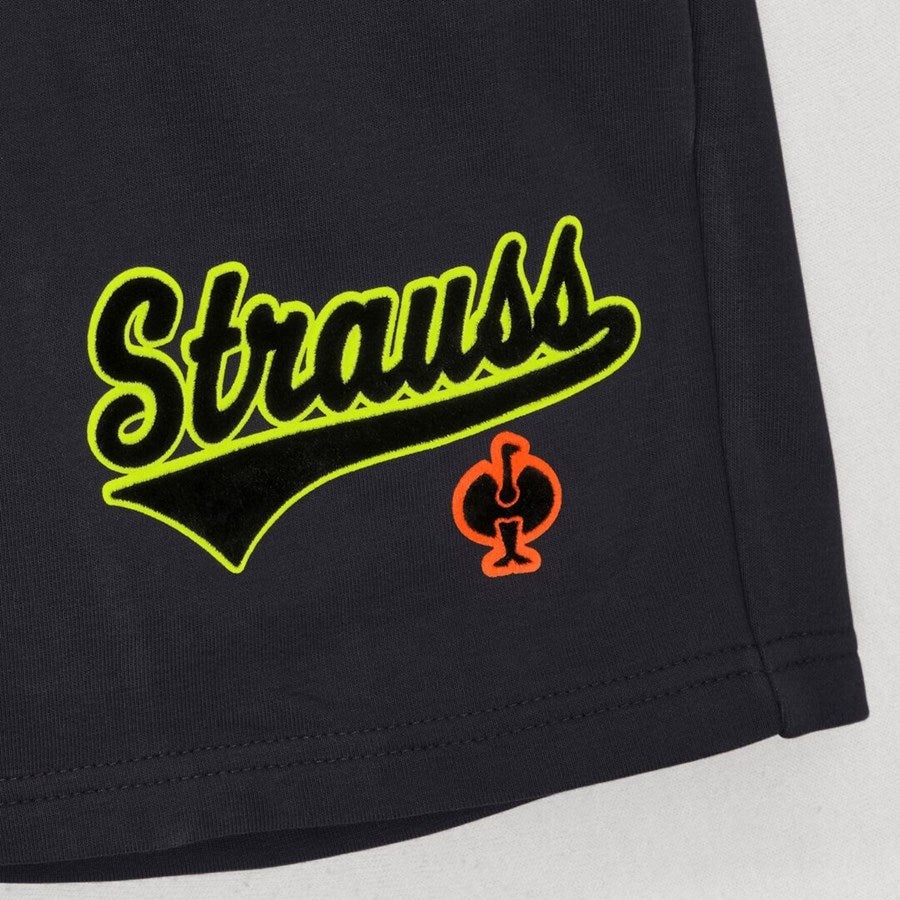 Detailed image Sweat shorts e.s.e:pic, children's black/high-vis yellow/high-vis orange