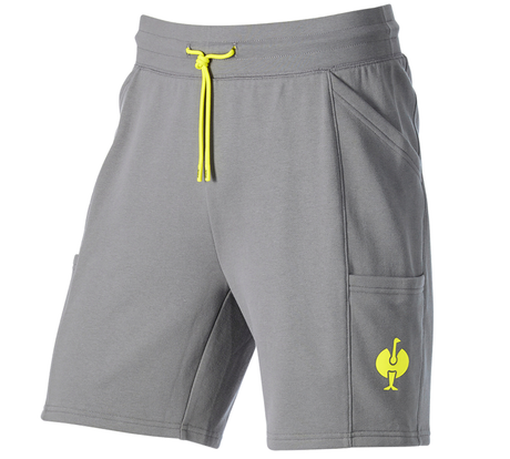 Primary image Sweat short light e.s.trail basaltgrey/acid yellow