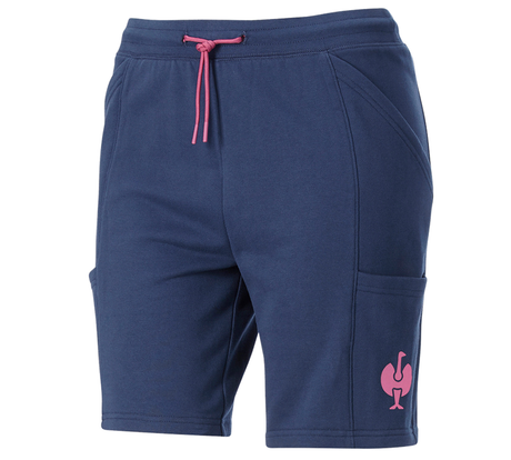 Primary image Sweat short light e.s.trail, ladies' deepblue/tarapink