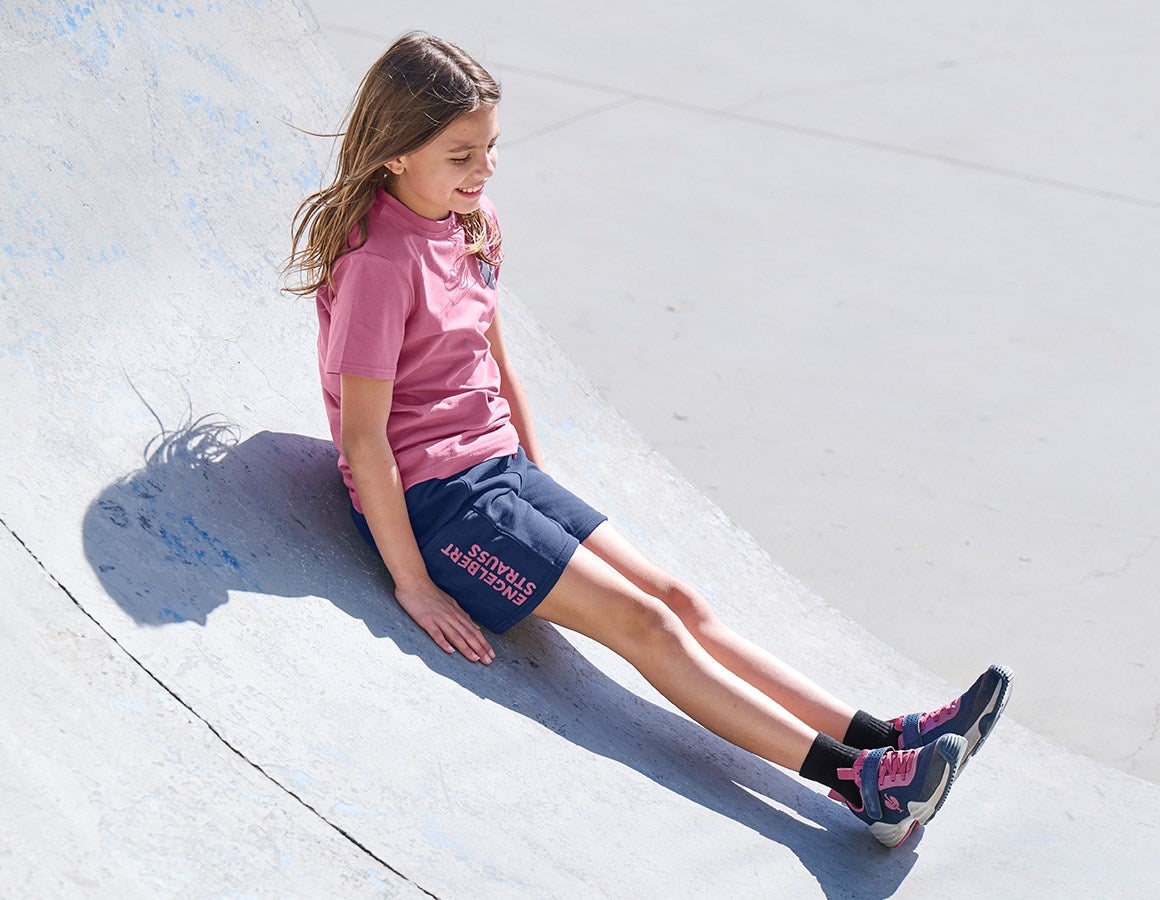 Additional image 2 Sweat short light e.s.trail, children's deepblue/tarapink