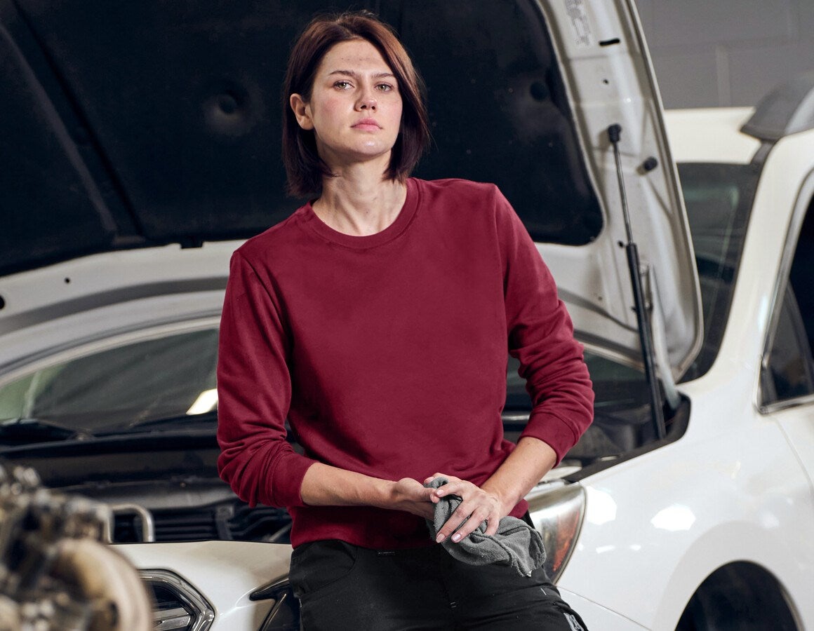 Main action image Sweatshirt e.s.industry, ladies' bordeaux