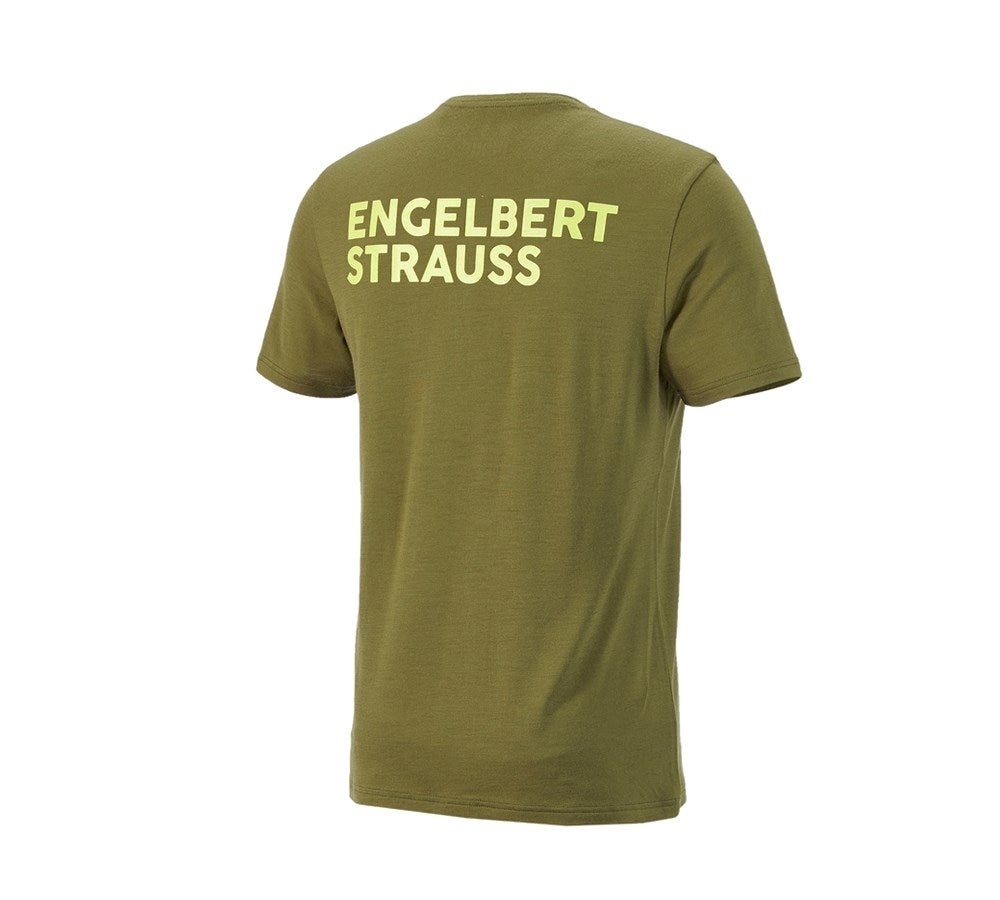 Secondary image T-Shirt Merino e.s.trail junipergreen/limegreen