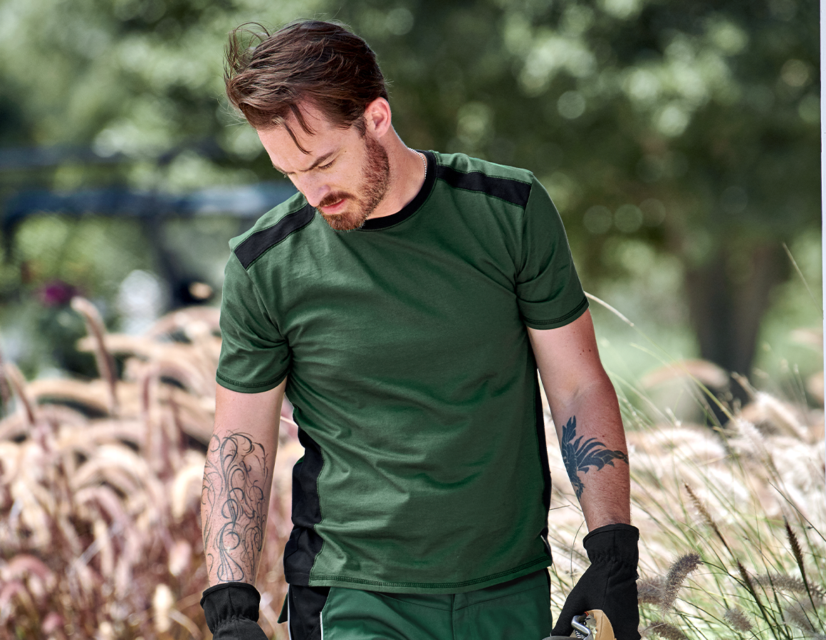 Main action image T-shirt cotton e.s.active green/black