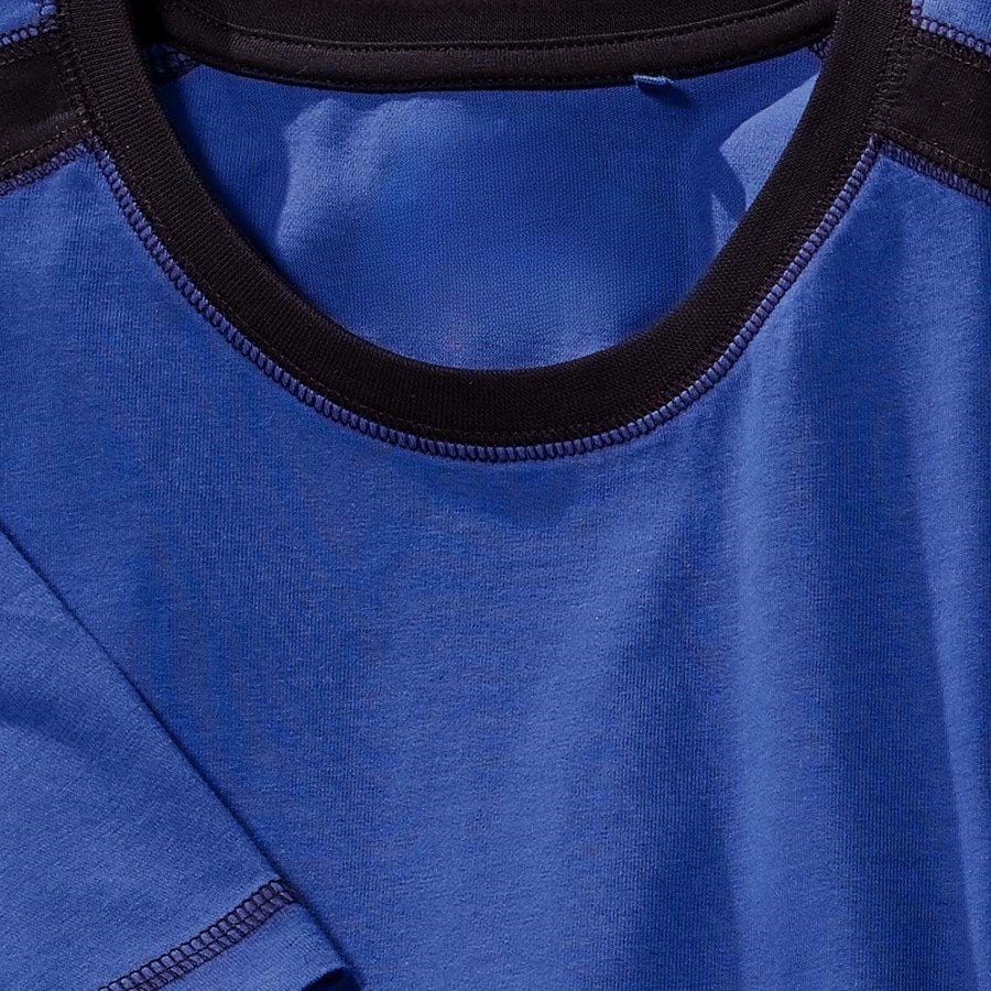 Detailed image T-shirt cotton e.s.active royalblue/black