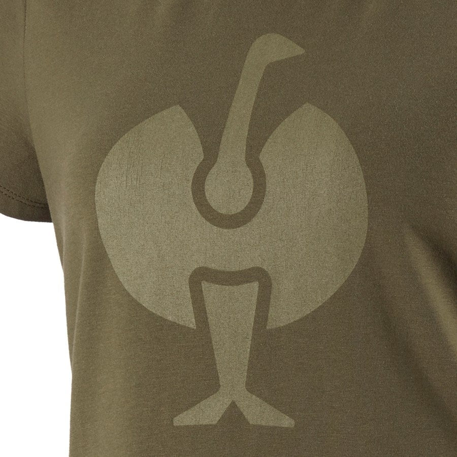 Detailed image T-Shirt, e.s.concrete, ladies' mudgreen