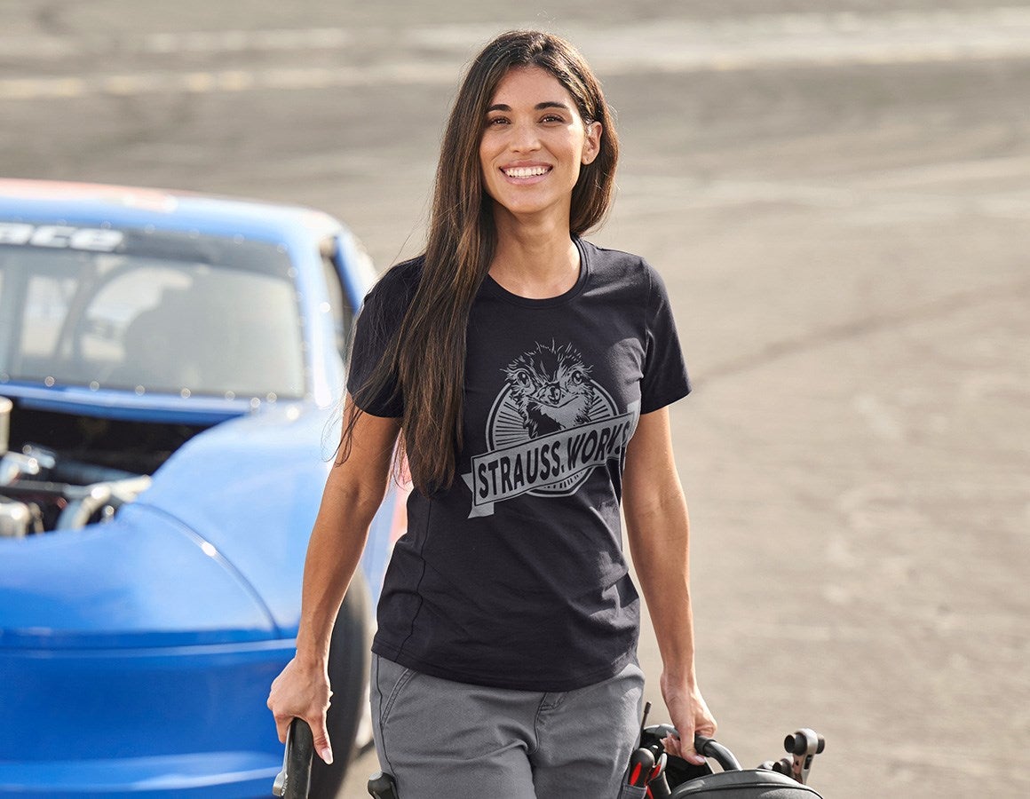 Main action image T-shirt e.s.iconic works, ladies' black